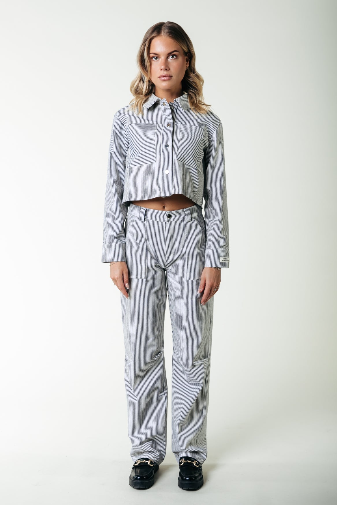 Ruby Cropped Striped Blouse