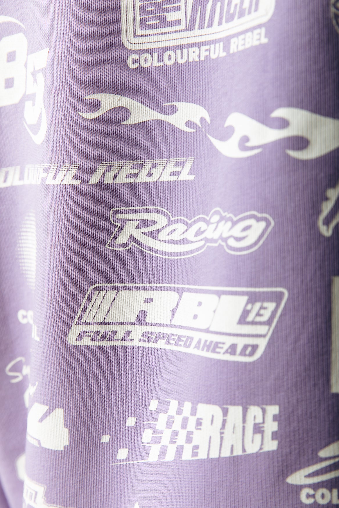 Multi Racer Logos Dropped Shoulder Sweat