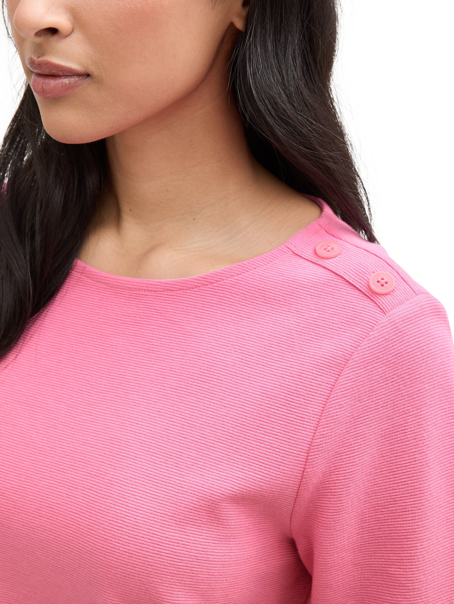 Langarmshirt mit Knopf-Details