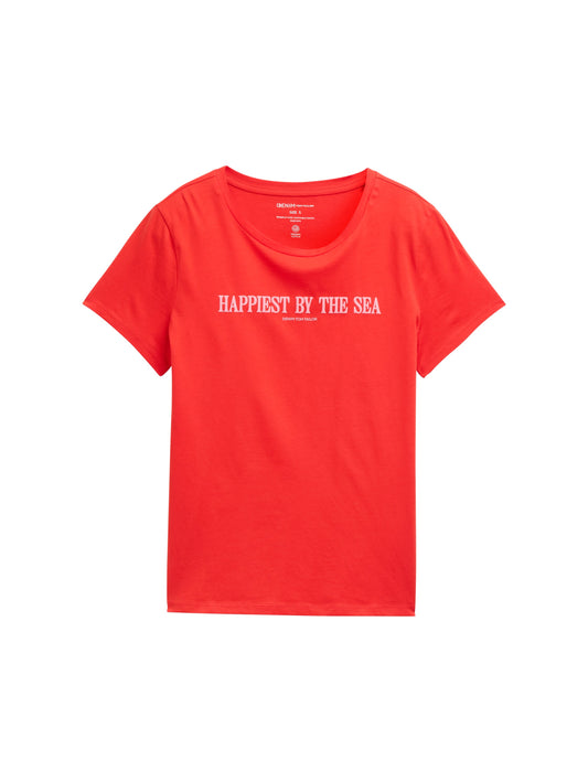 Basic T-Shirt mit Print
