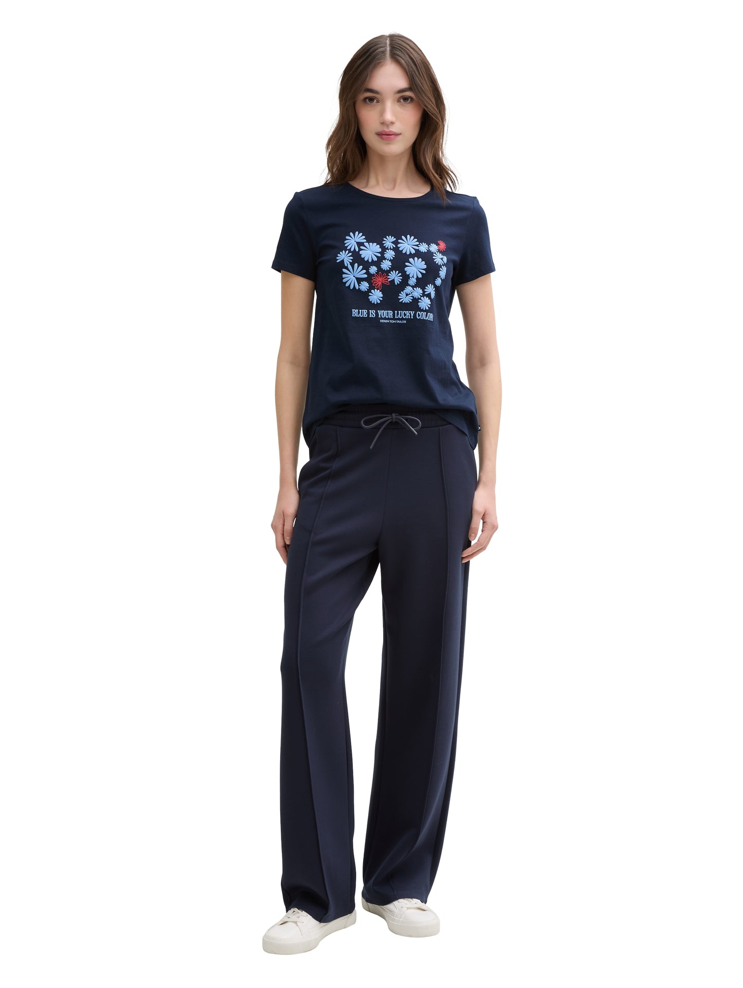 Basic T-Shirt mit Print
