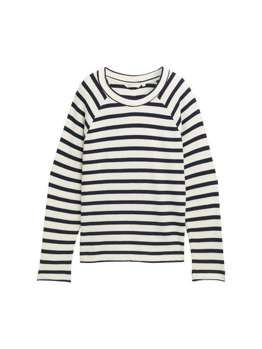 Boxy Fit Langarmshirt mit Knopf-Details