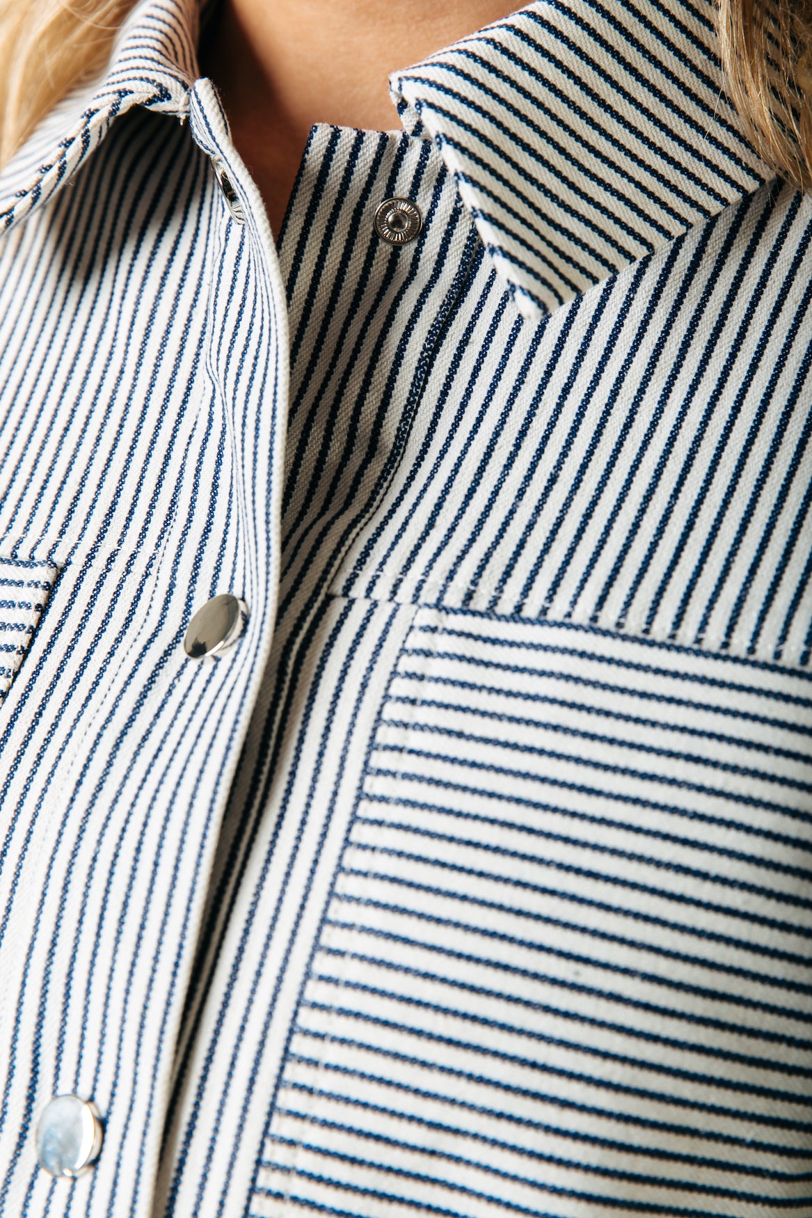 Ruby Cropped Striped Blouse