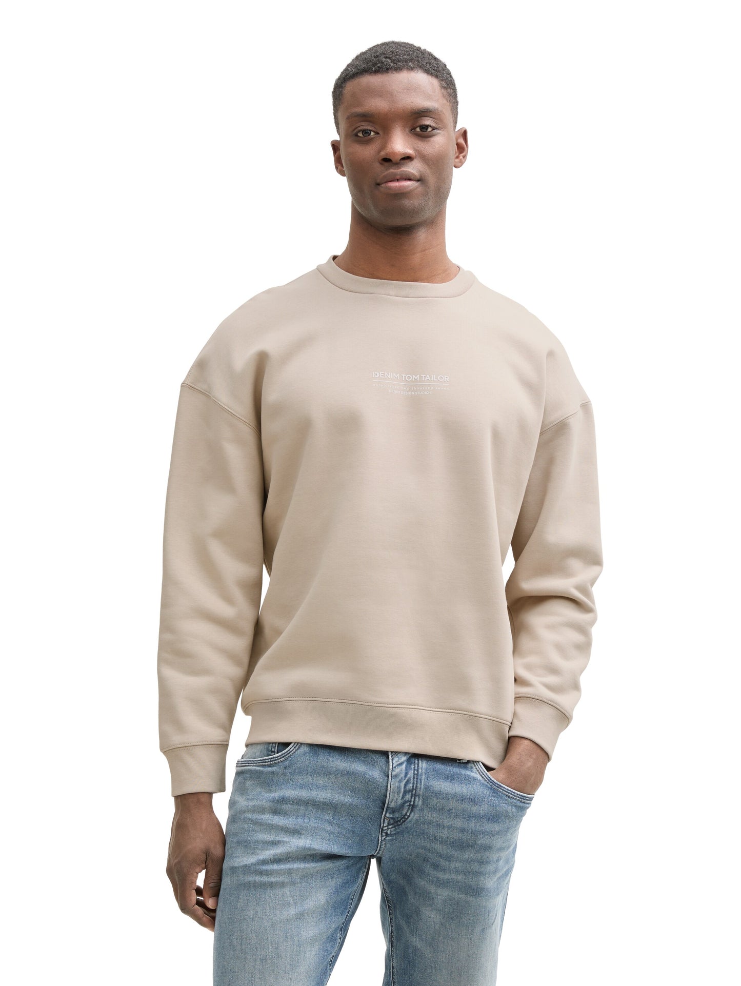 Relaxed Sweatshirt mit Logo Print