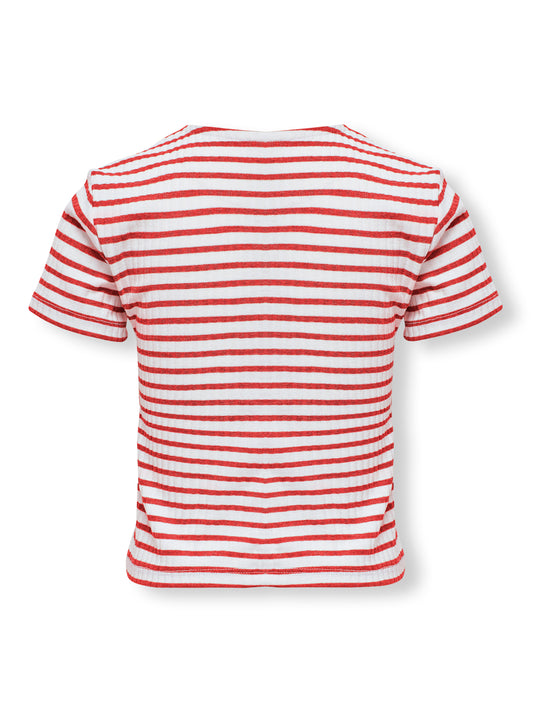 KOGNELLA STRIPED S/S O-NECK TOP JRS NOOS