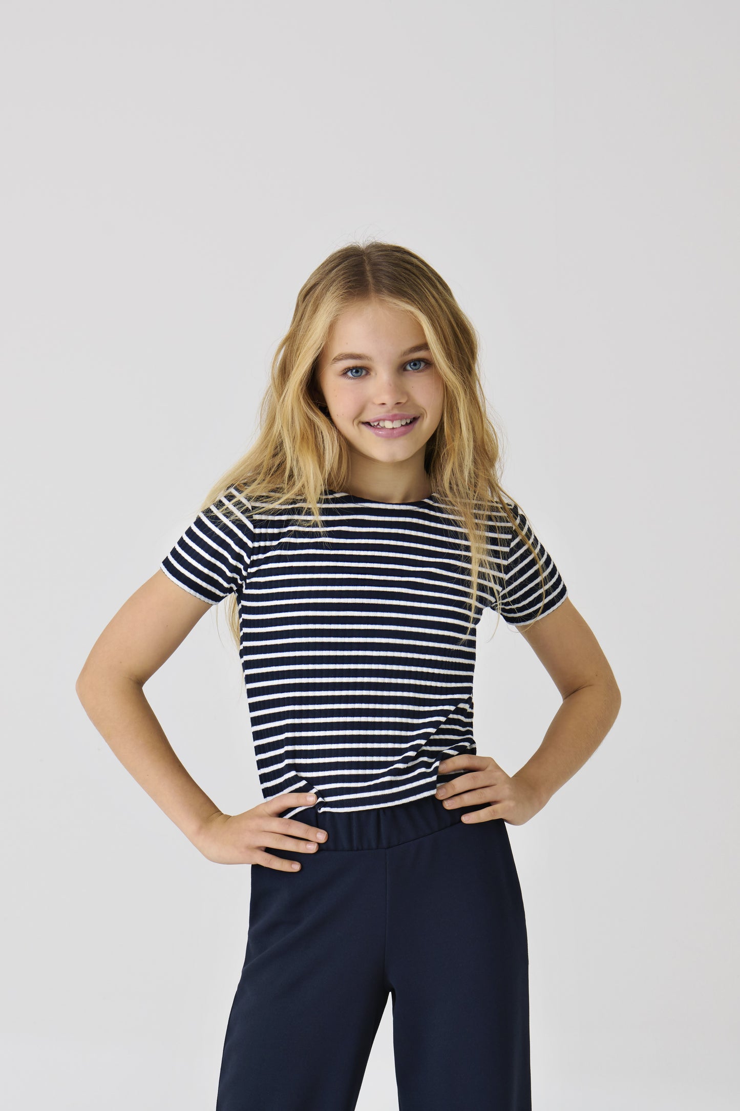 KOGNELLA STRIPED S/S O-NECK TOP JRS NOOS
