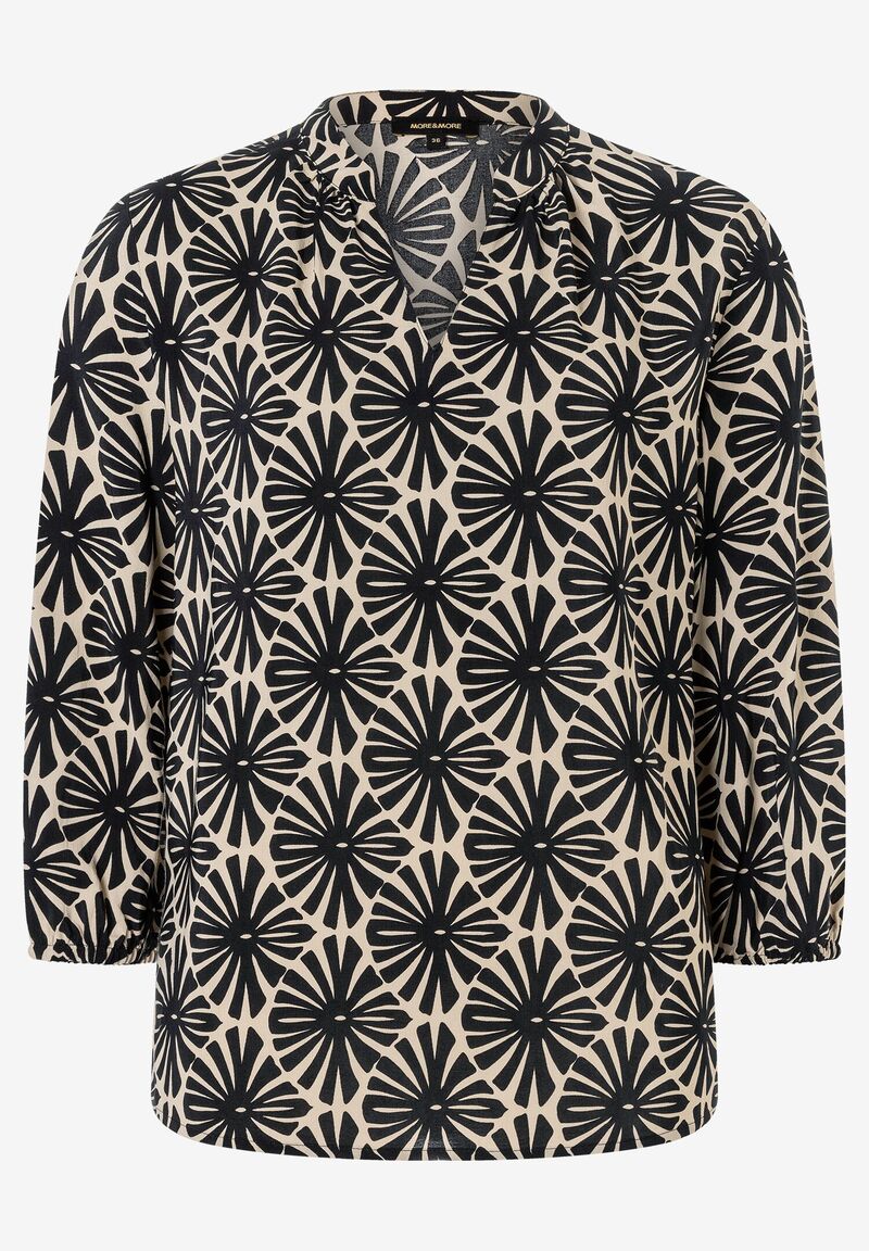 Viskosebluse  grafischer Print  Frühjahrs-Kollektion