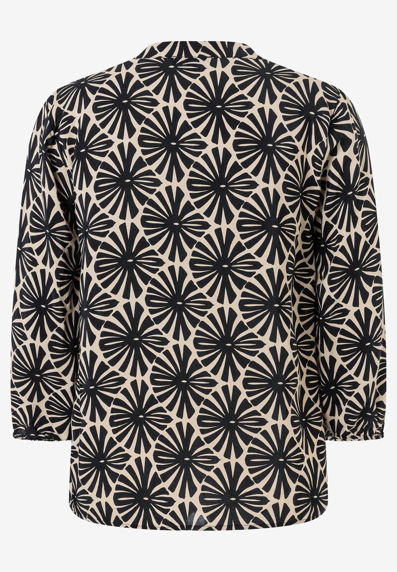 Viskosebluse  grafischer Print  Frühjahrs-Kollektion