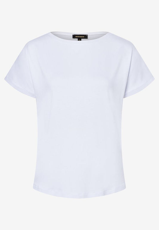 T-Shirt mit Chiffonkante  weiß  Frühjahrs-Kollektion