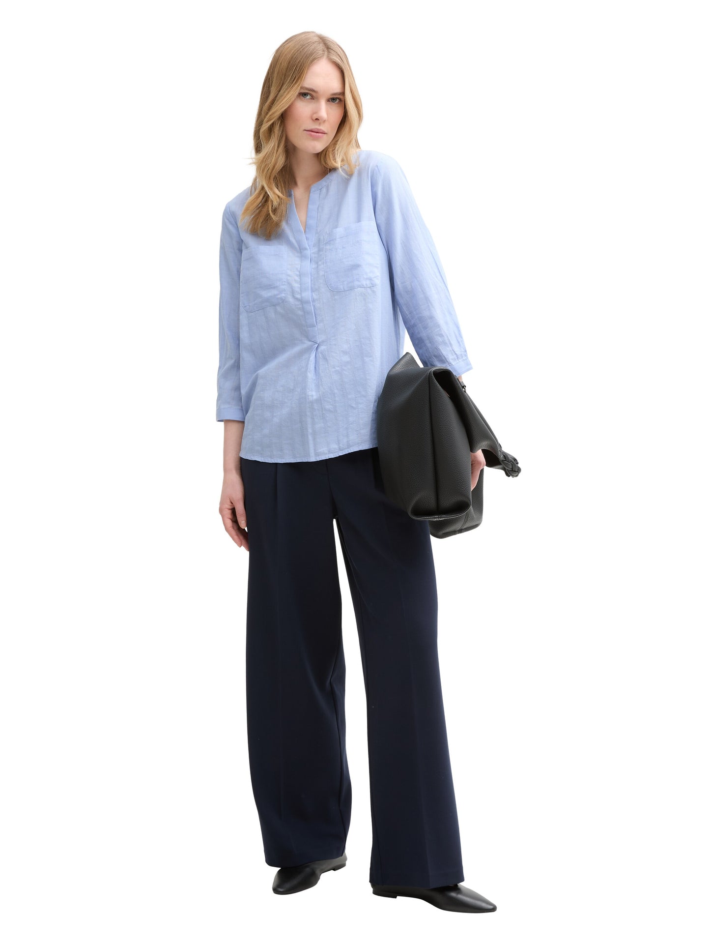 Bluse mit aufgesetzten Brusttaschen