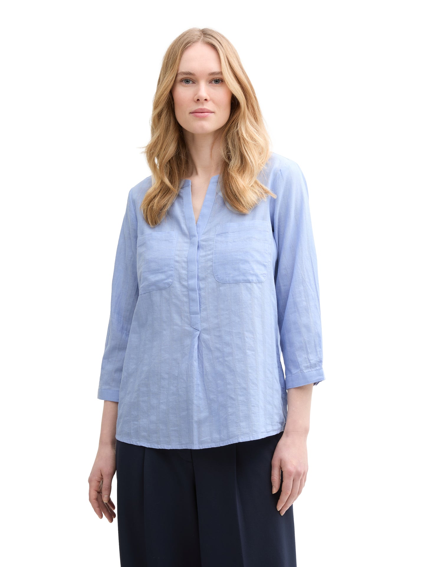 Bluse mit aufgesetzten Brusttaschen