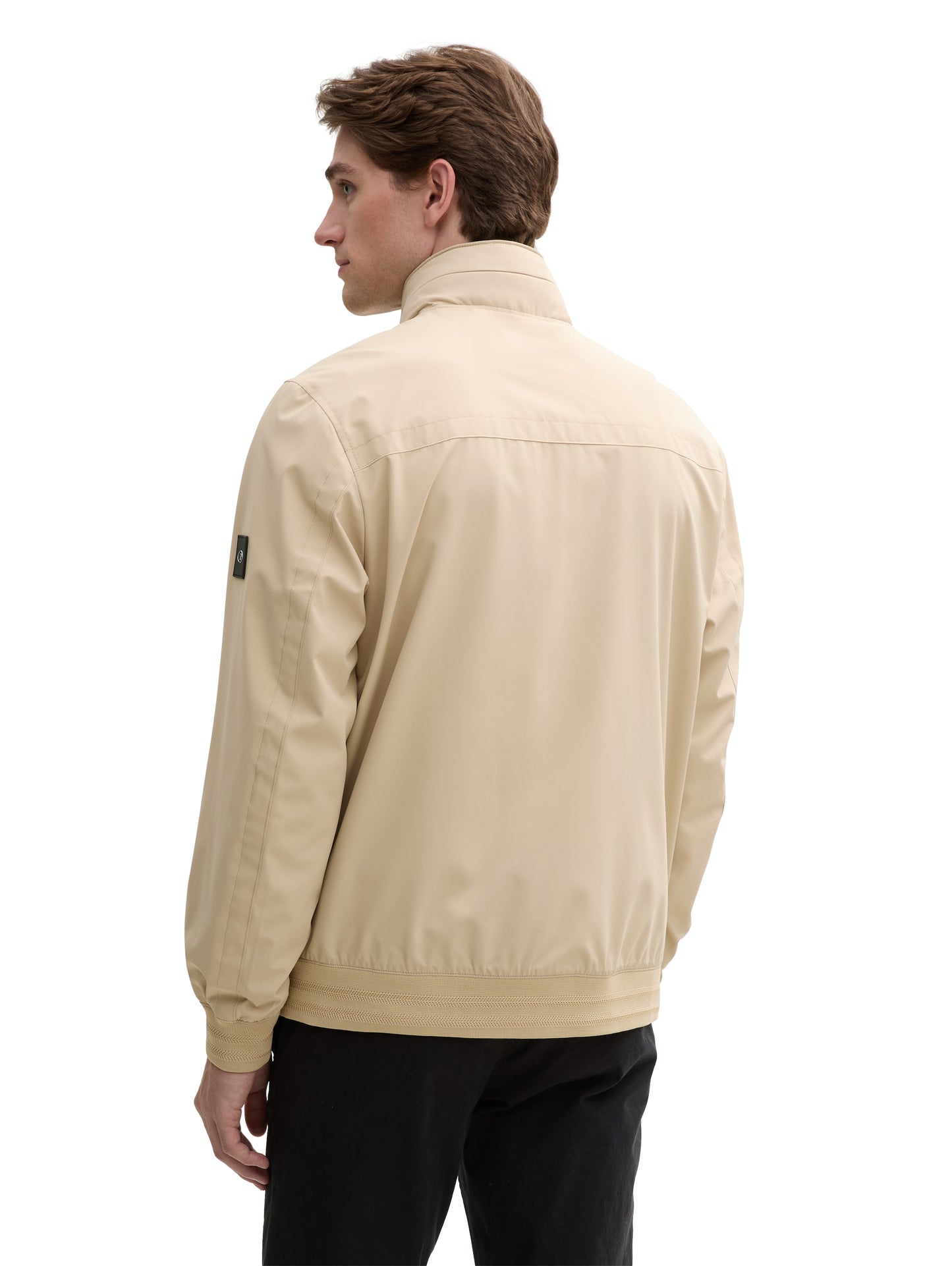 Blouson Jacke mit Kapuze im Stehkragen