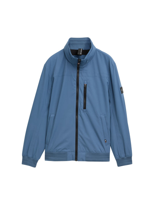Blouson Jacke mit Kapuze im Stehkragen