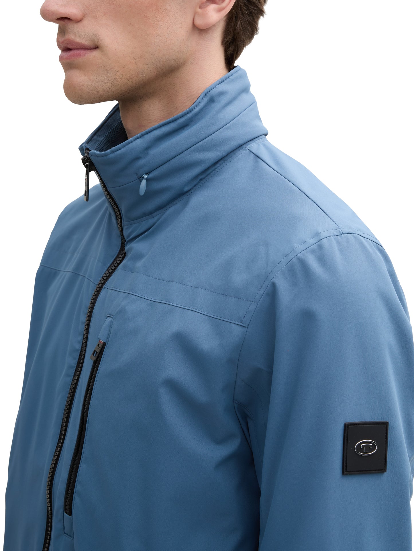 Blouson Jacke mit Kapuze im Stehkragen