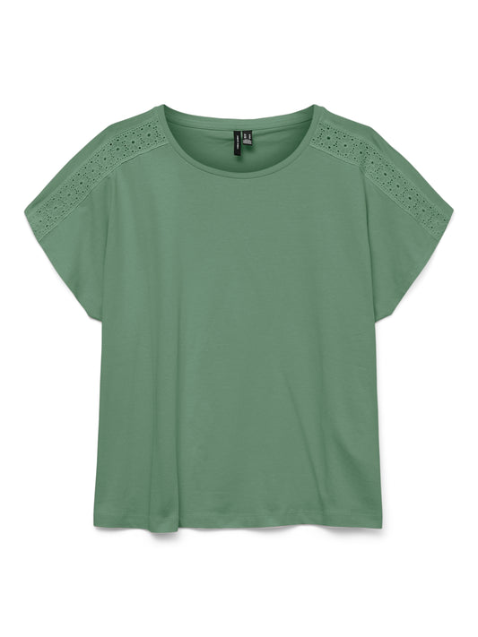 VMEMMY SS LACE TAPE TOP JRS GA NOOS