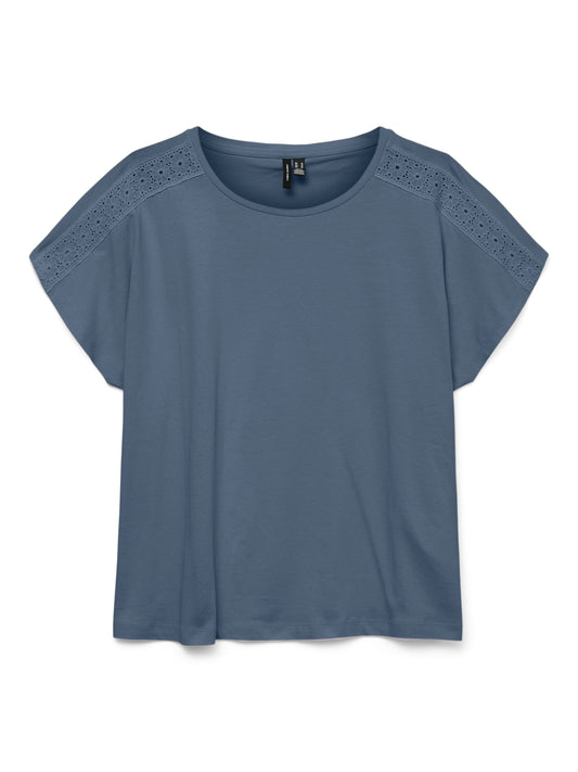 VMEMMY SS LACE TAPE TOP JRS GA NOOS