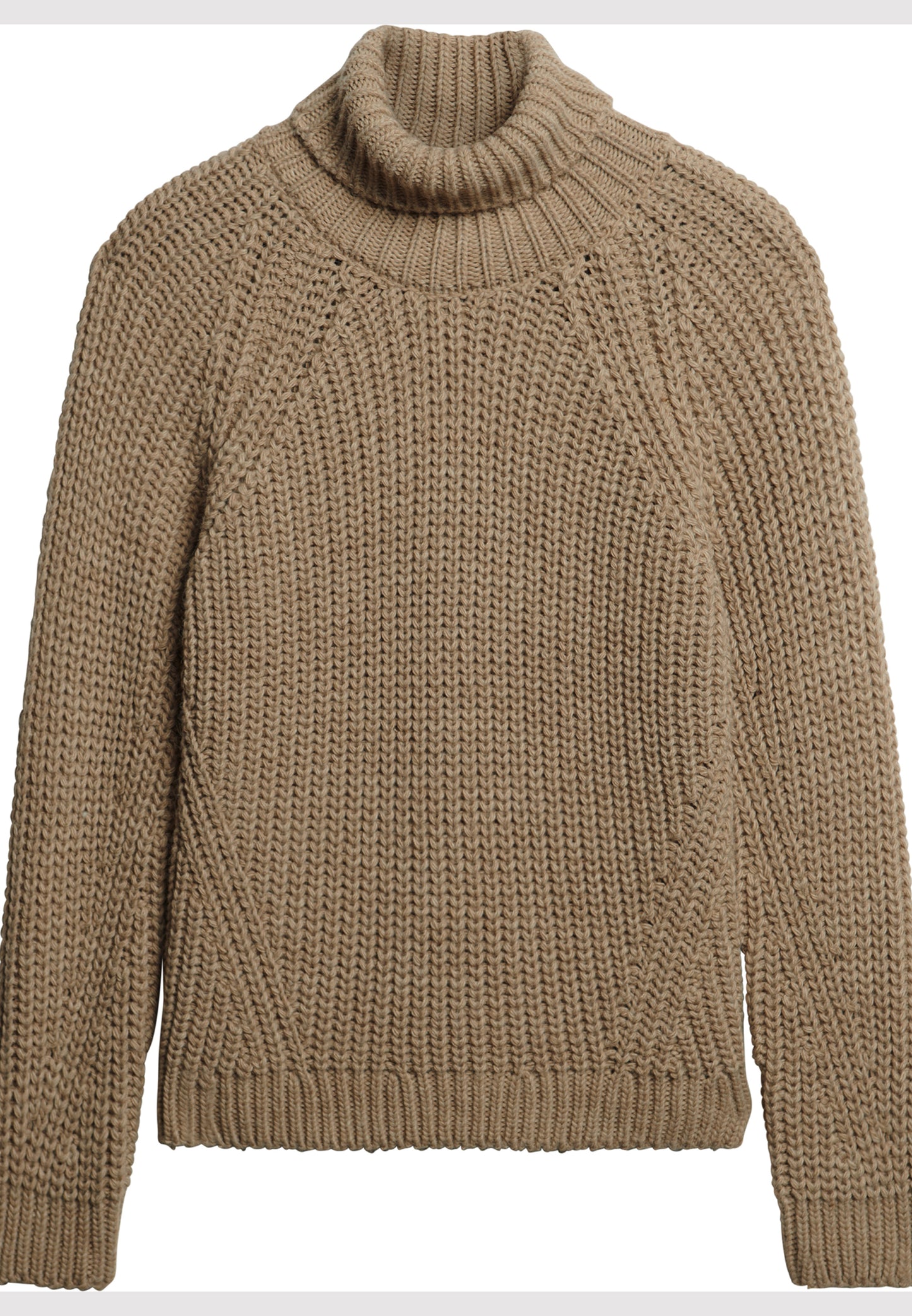 Lässiger Strickpullover mit Rollkragen und Ziernaht