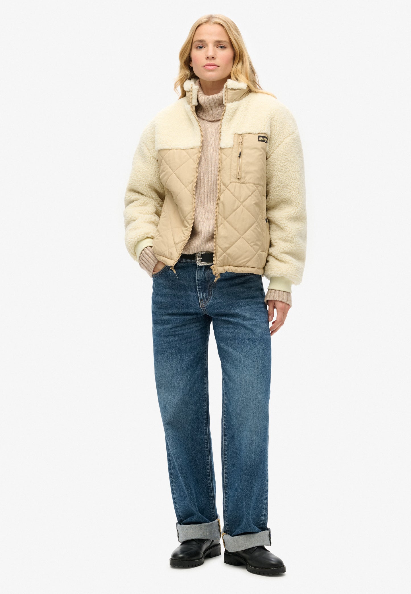 Workwear Hybridjacke aus Fleece