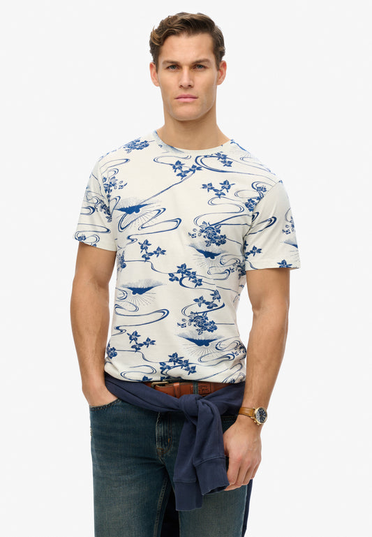 Klassisches Essential T-Shirt mit Print