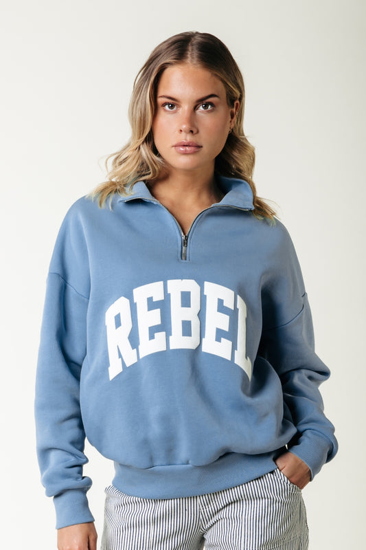 Rebel Relaxed Zip Sweat