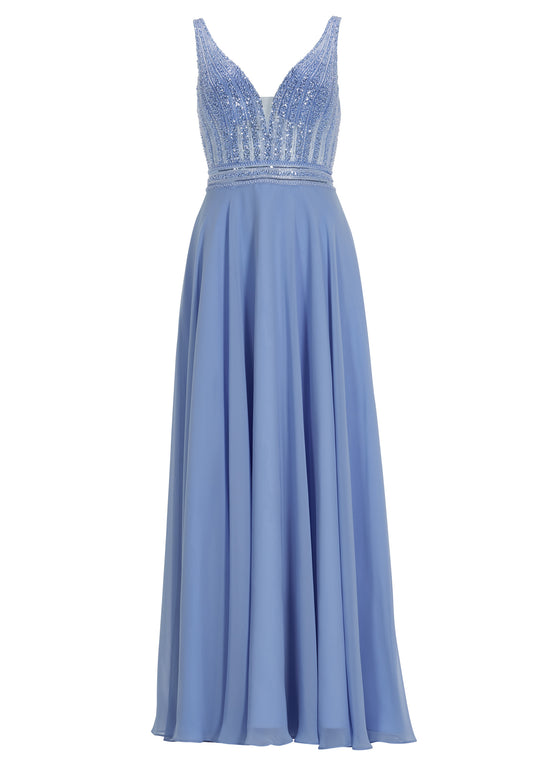 Chiffonkleid mit feiner Stickerei