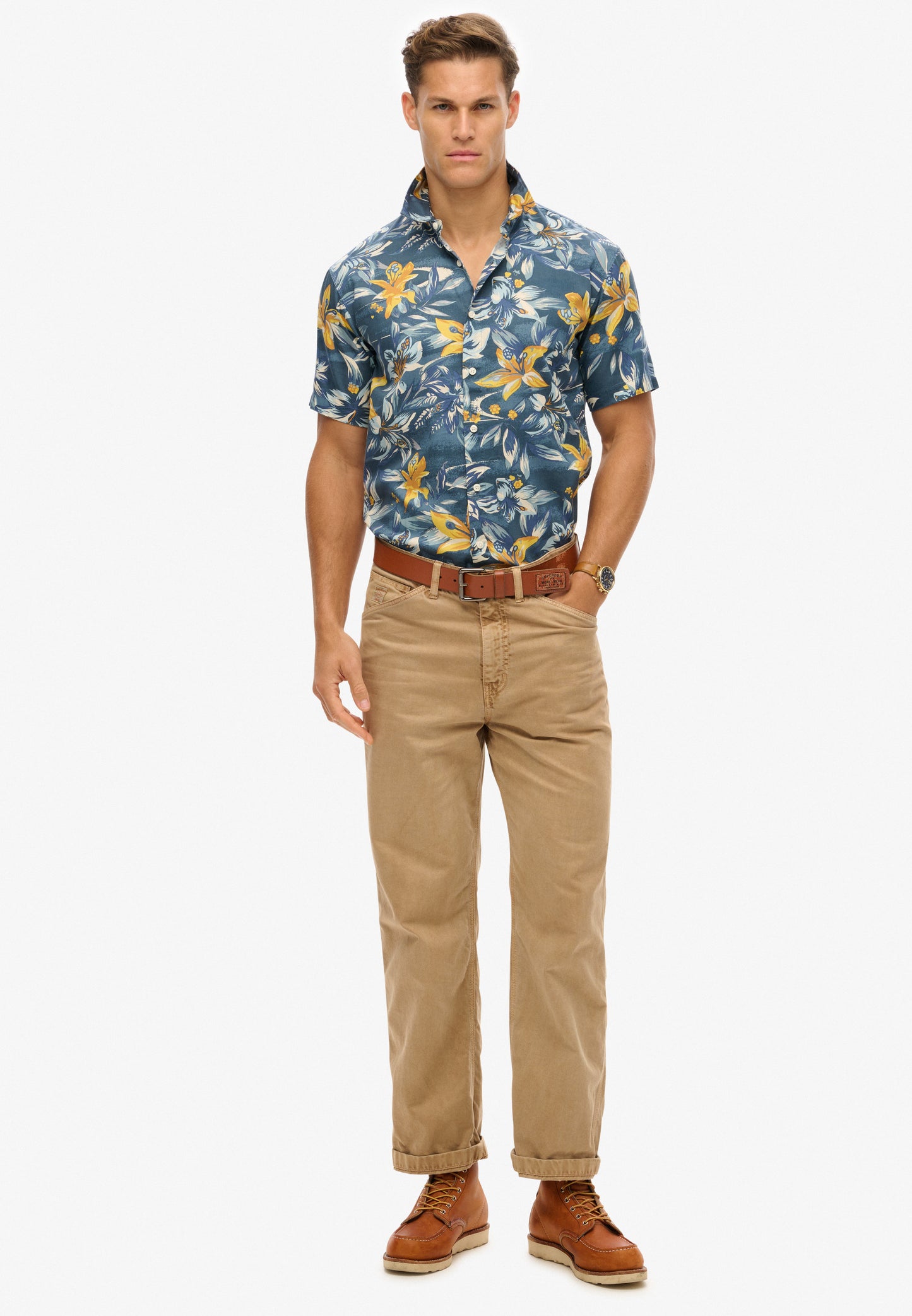 Hemd mit Hawaii-Print