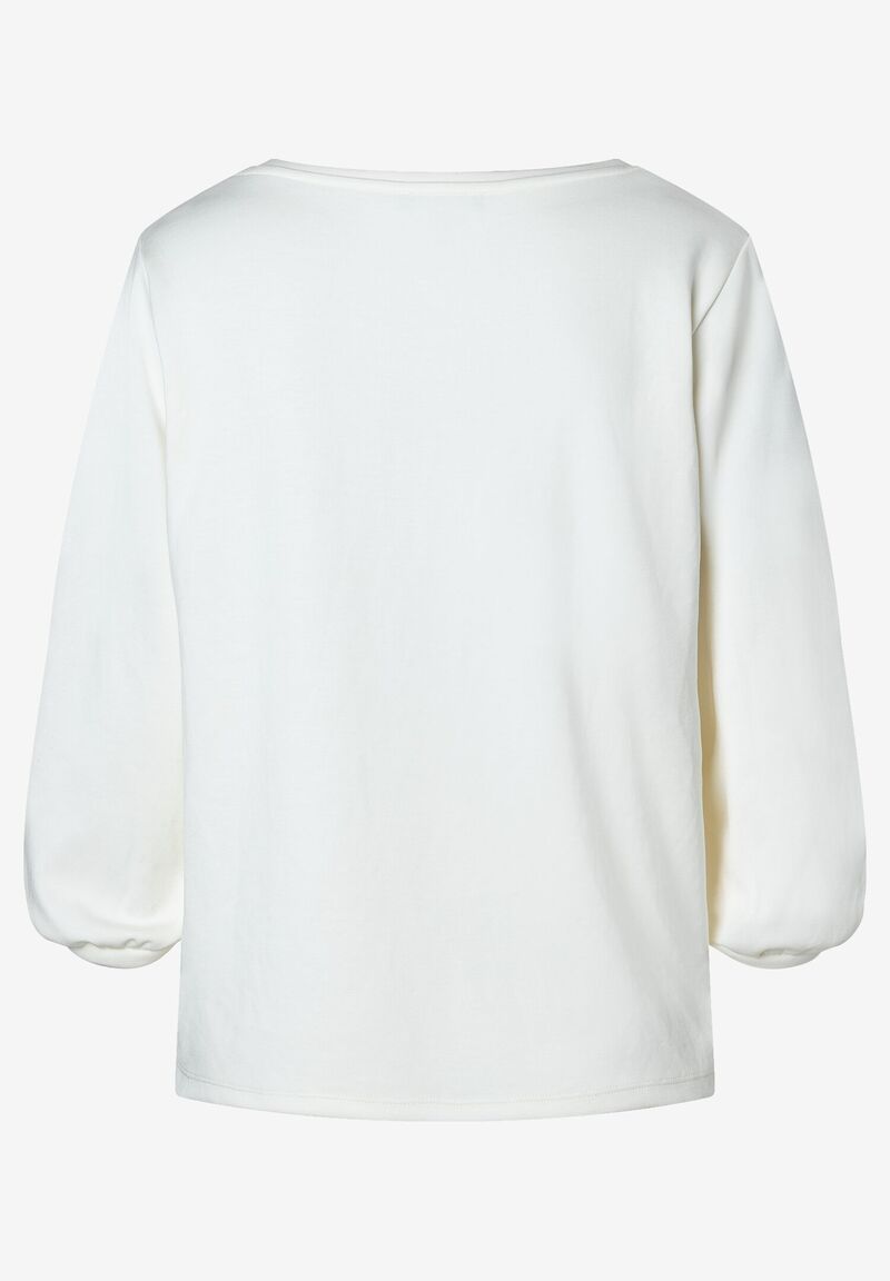 Sweatshirt mit Blüte  ecru  Frühjahrs-Kollektion