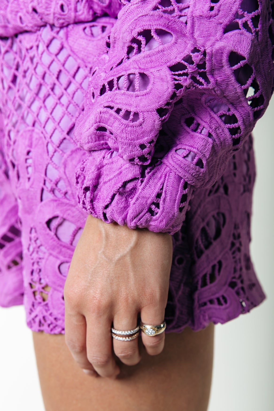 Bente Lace Jacquard Bomber Jacket
