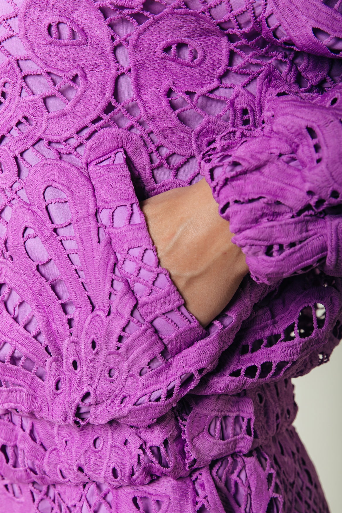 Bente Lace Jacquard Bomber Jacket