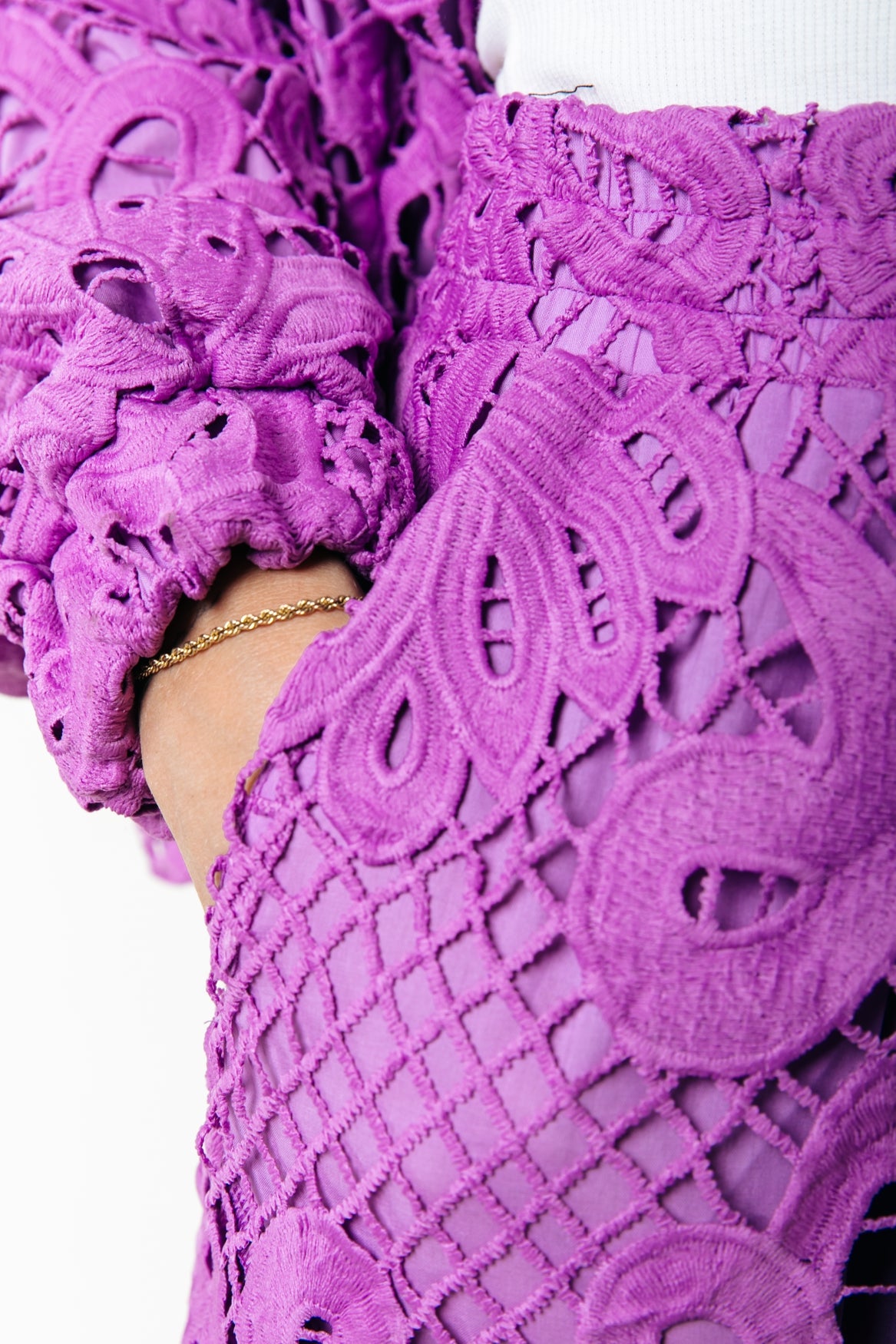 Bente Lace Jacquard Bomber Jacket