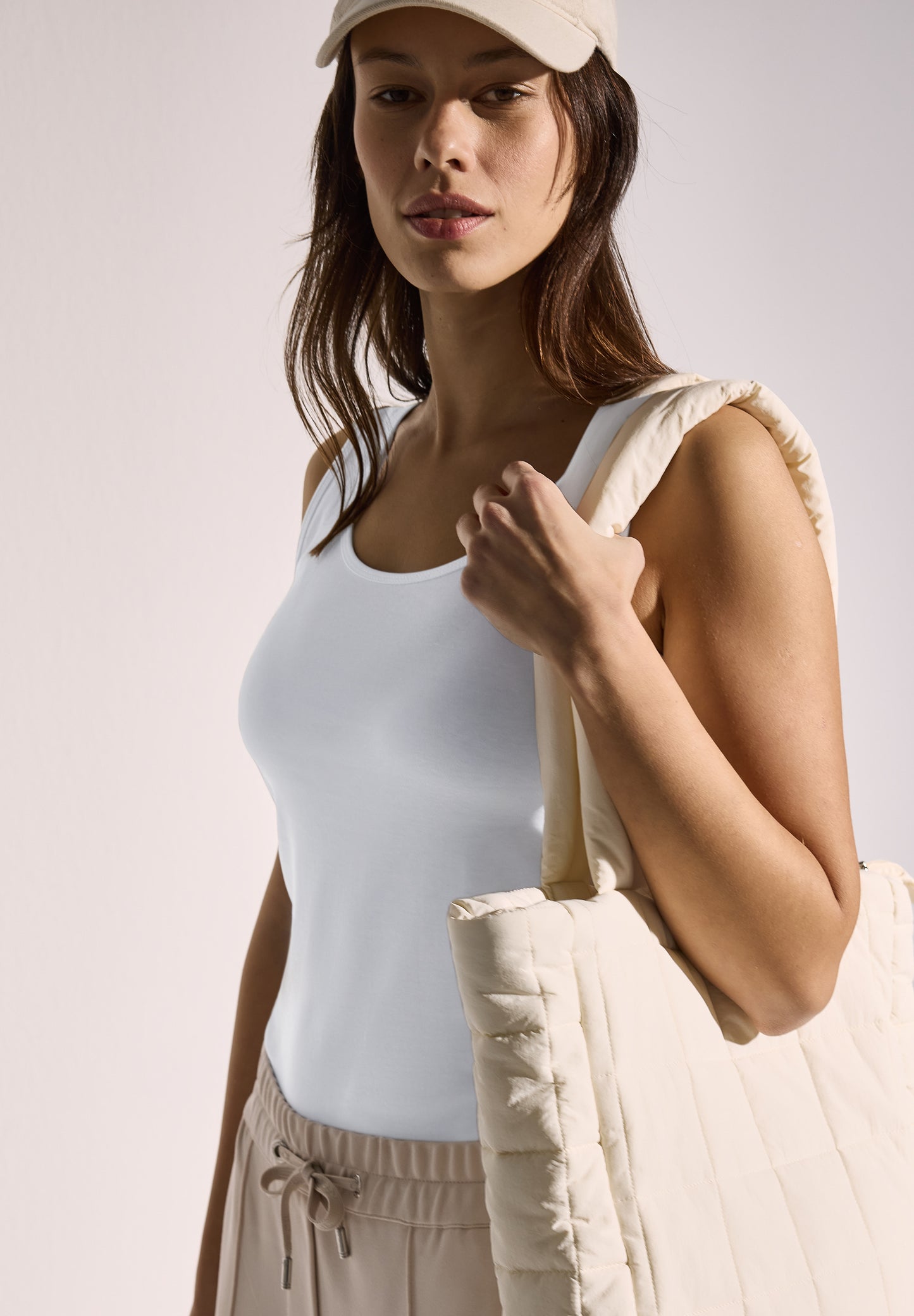 Basic Top mit Rundhals aus Baumwolle