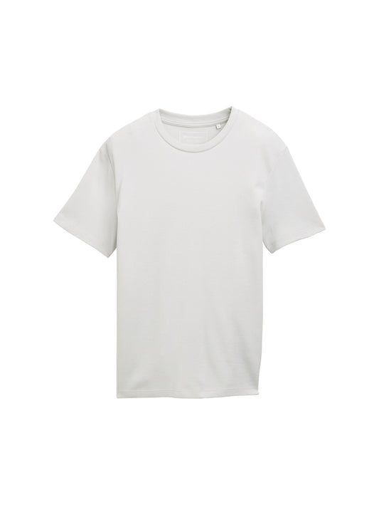 Basic T-Shirt in Waffelstruktur