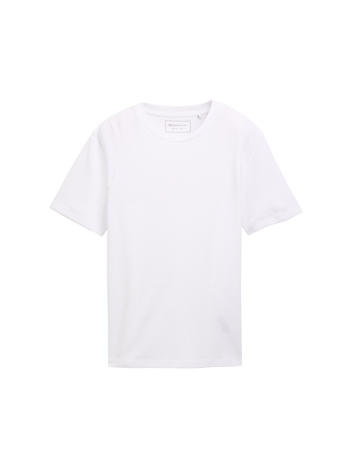 Basic T-Shirt in Waffelstruktur