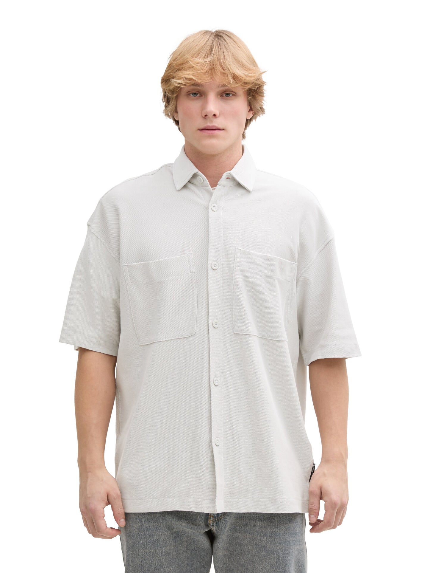 Oversize Kurzarmhemd mit Brusttaschen