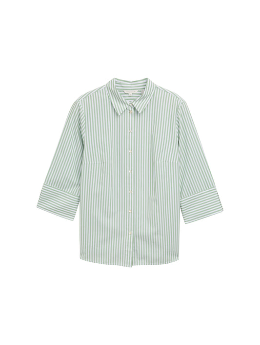 Plus Size - Loose Fit Bluse mit Streifenmuster