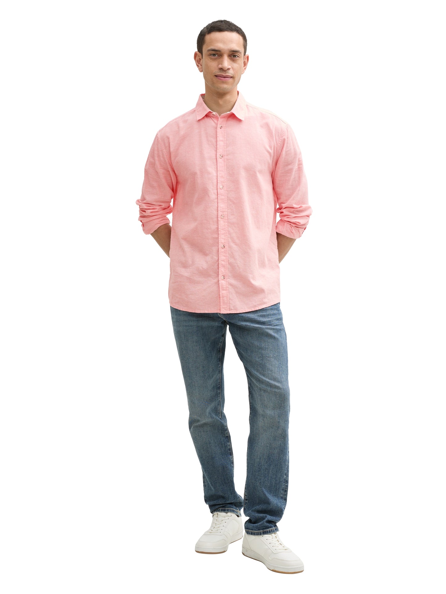 Regular Fit Hemd mit Leinenanteil