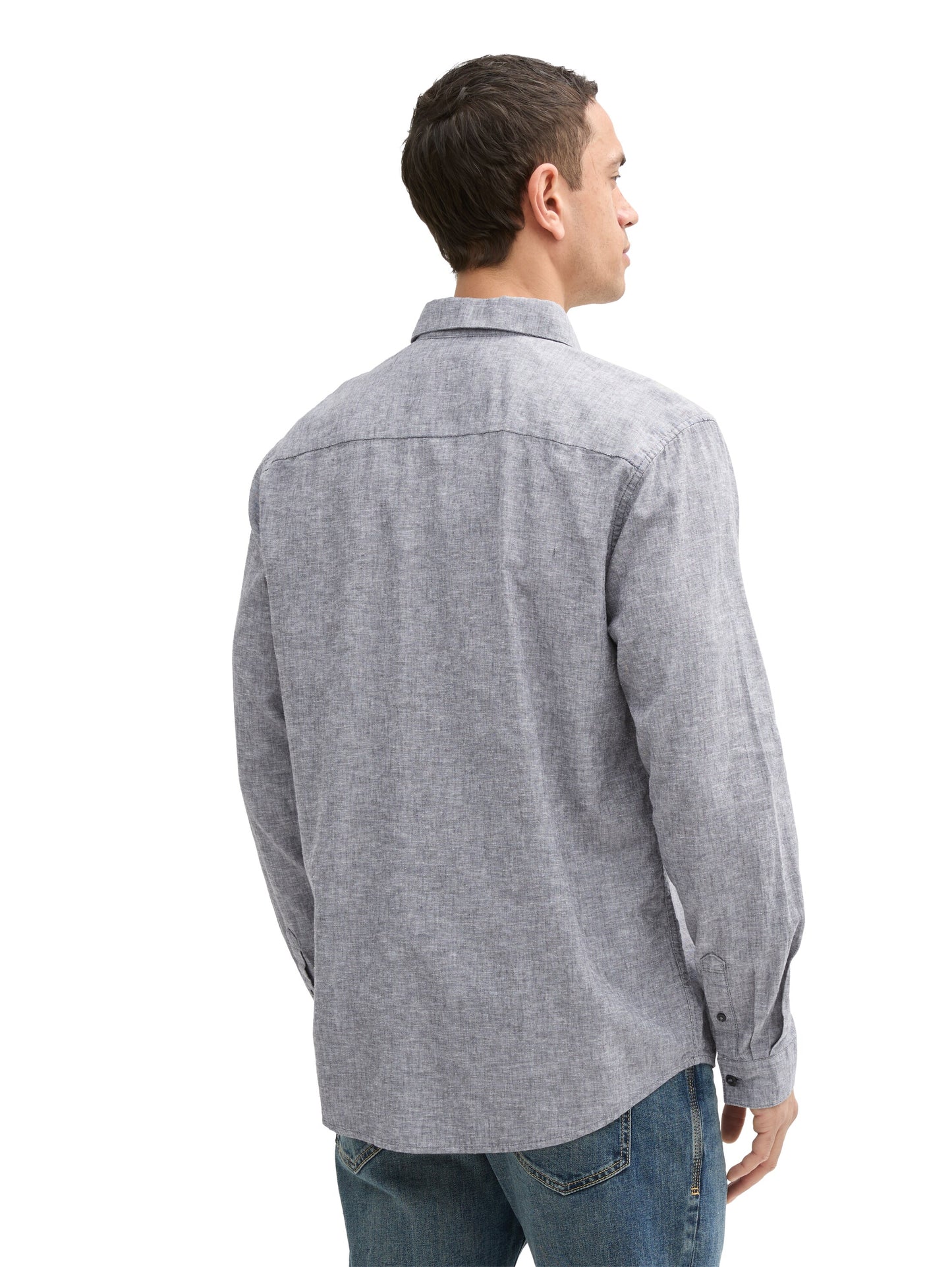 Regular Fit Hemd mit Leinenanteil