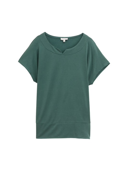 T-Shirt aus Materialmix