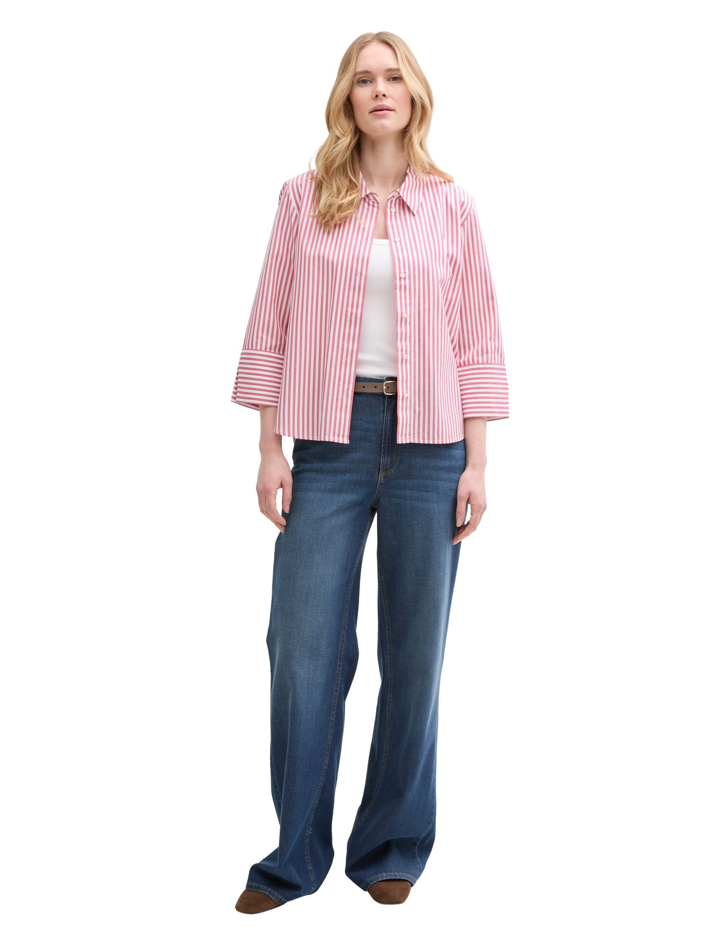 Loose Fit Bluse mit Streifenmuster