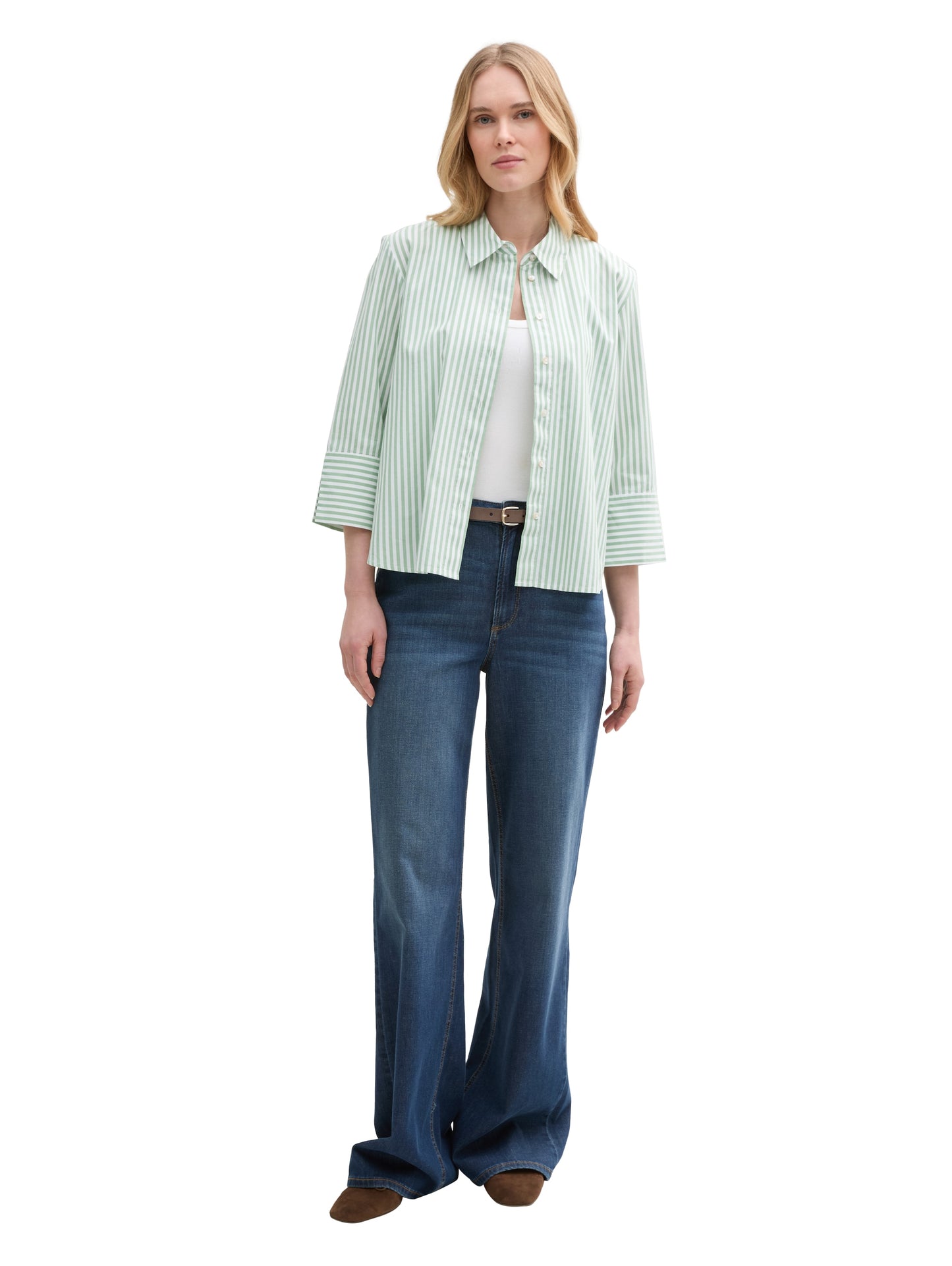 Loose Fit Bluse mit Streifenmuster