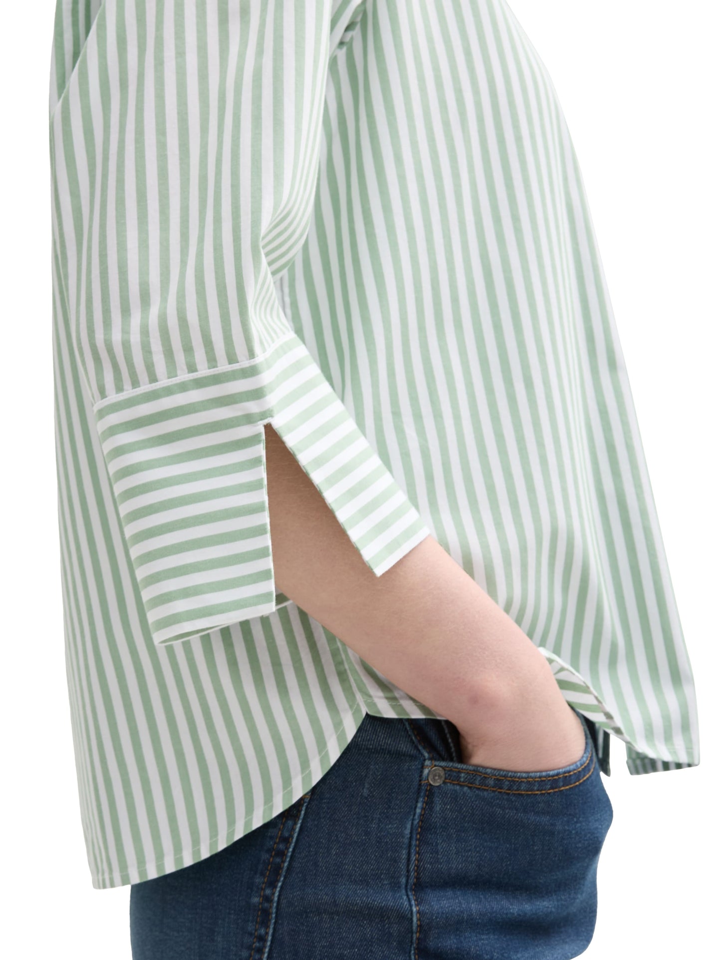Loose Fit Bluse mit Streifenmuster