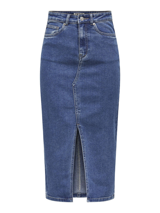 ONLSIRI FRONT SLIT SKIRT DNM GUA NOOS
