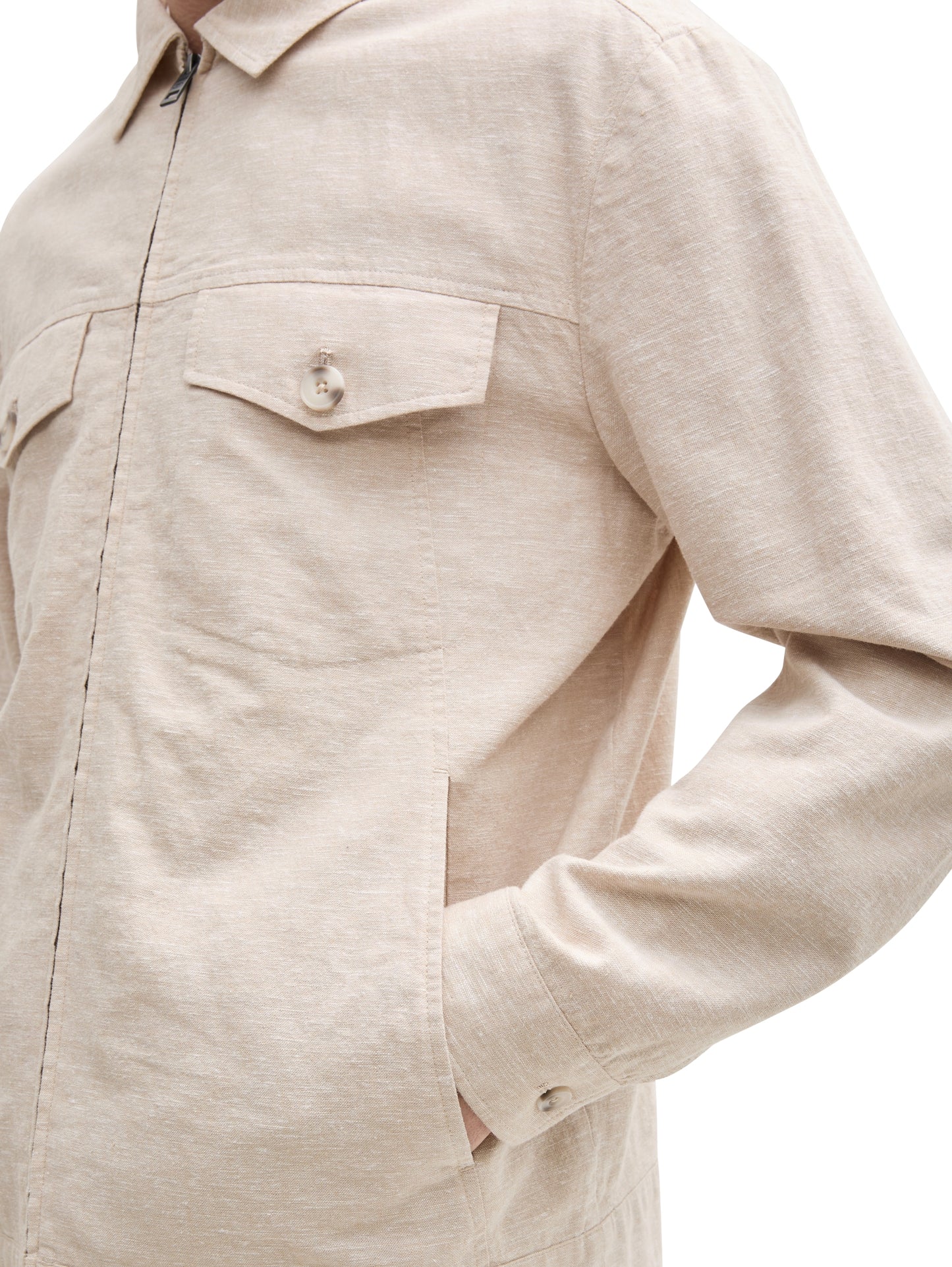 Overshirt mit Leinenanteil