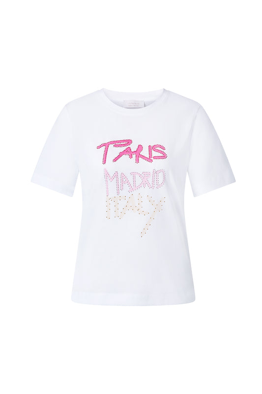 Elegant Fit T-Shirt Paris Madrid Italy