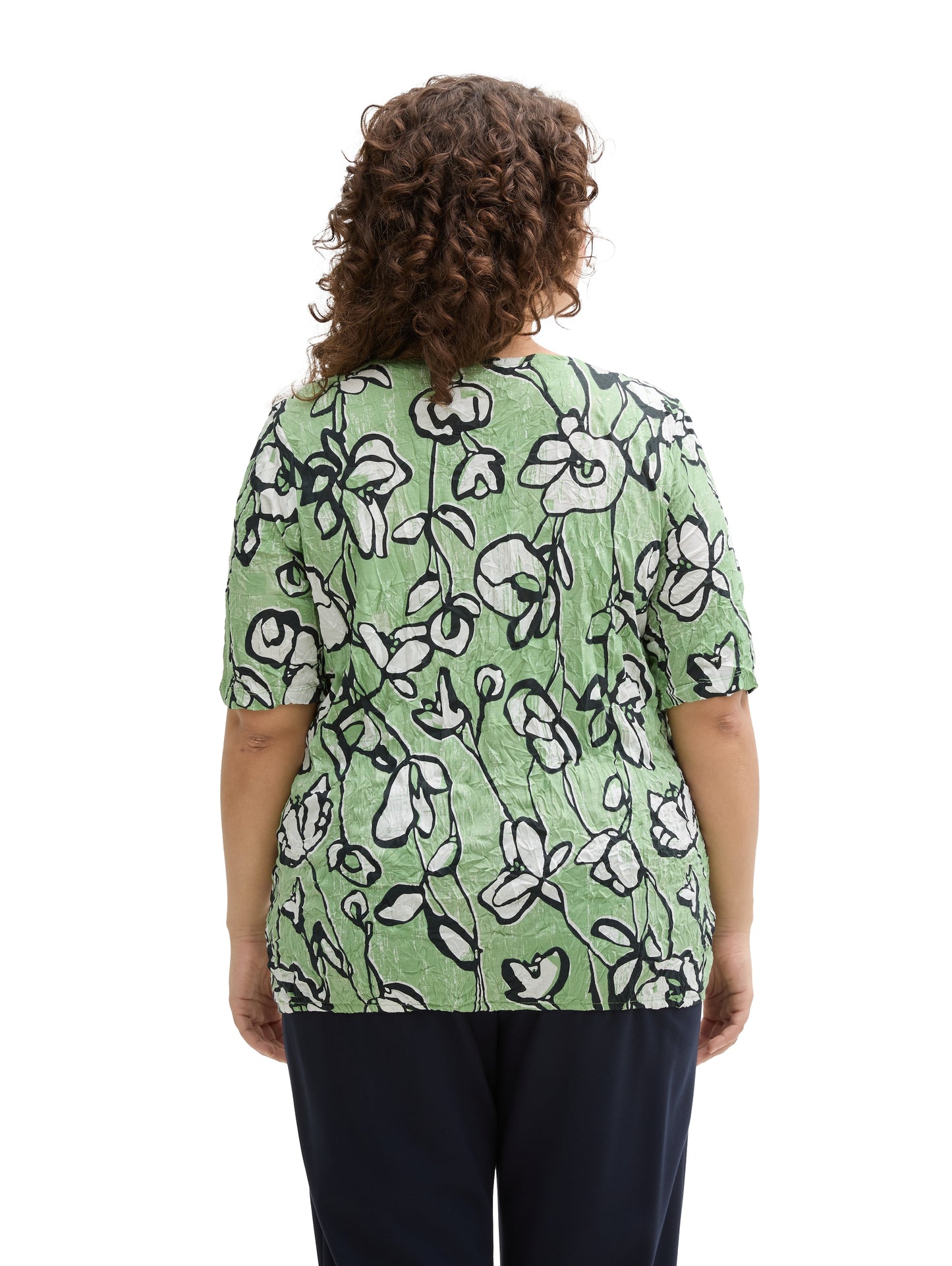 Plus Size - T-Shirt in Knitter-Optik