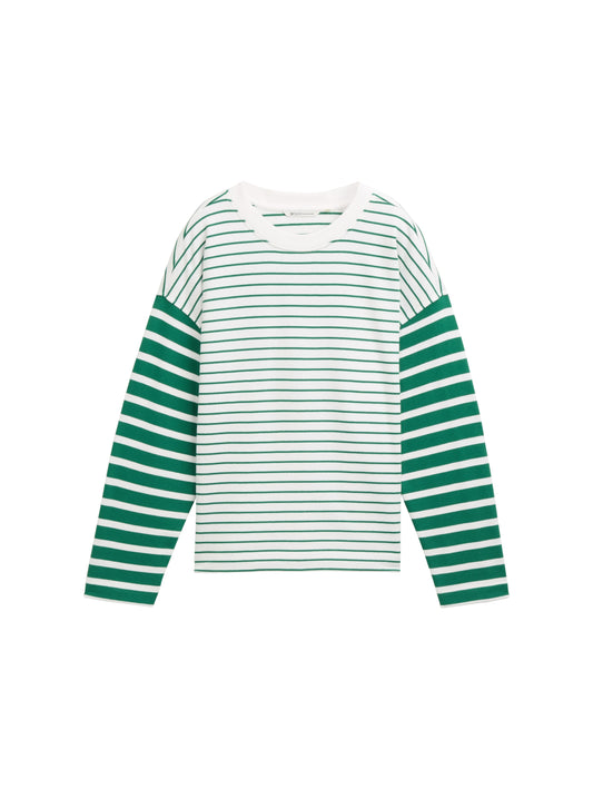 Loose Fit Sweatshirt mit Streifenmuster