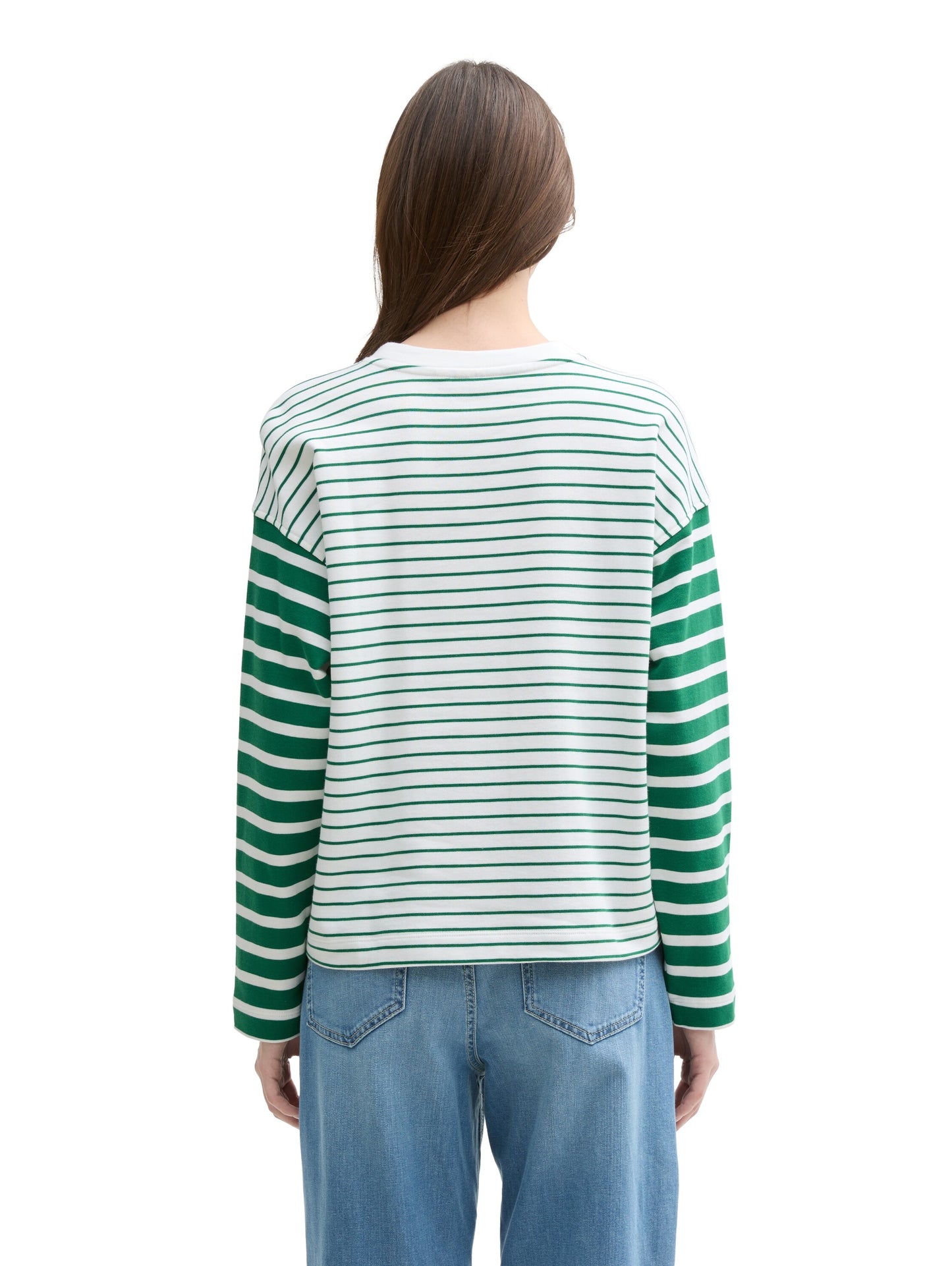 Loose Fit Sweatshirt mit Streifenmuster