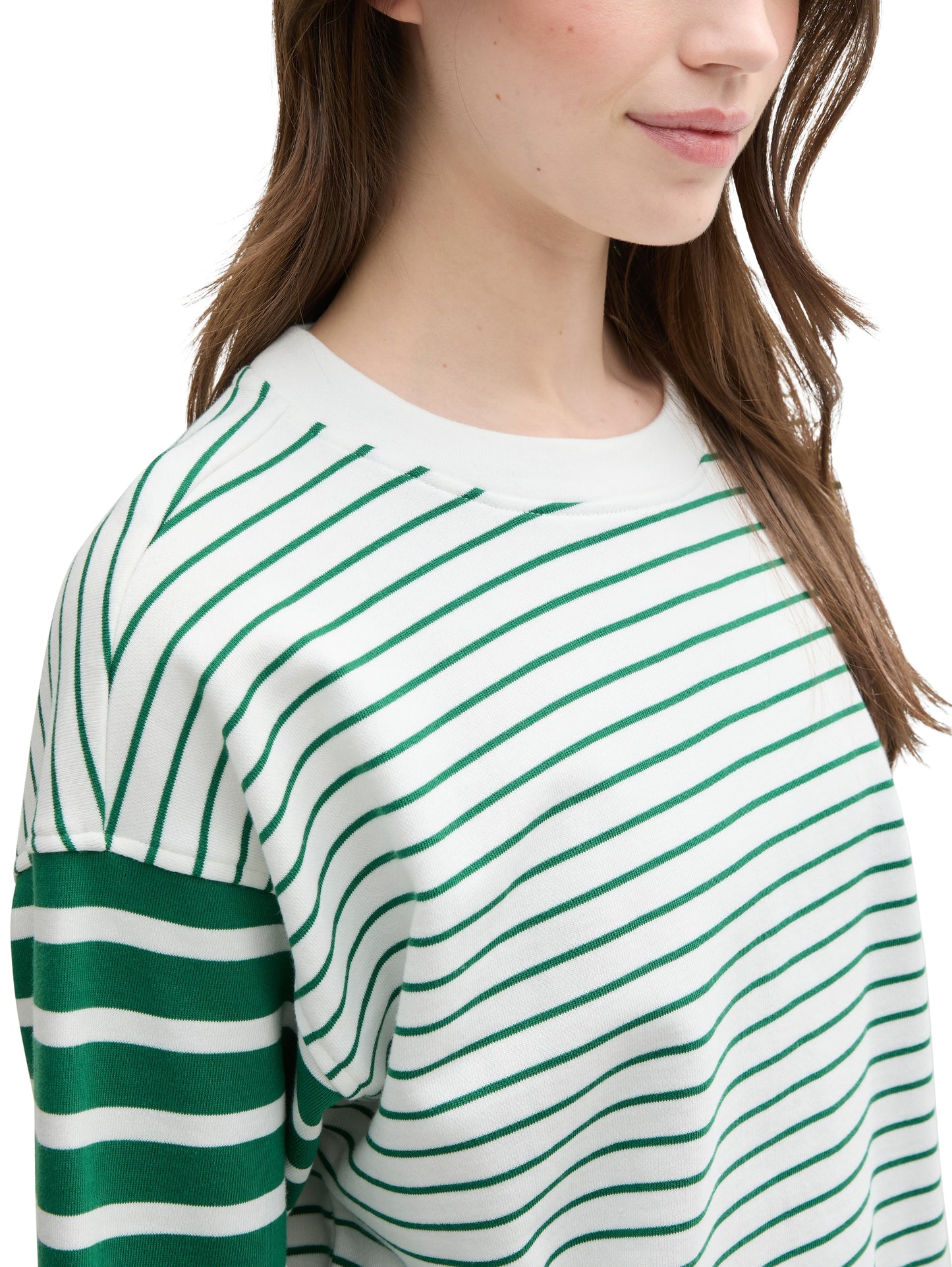 Loose Fit Sweatshirt mit Streifenmuster