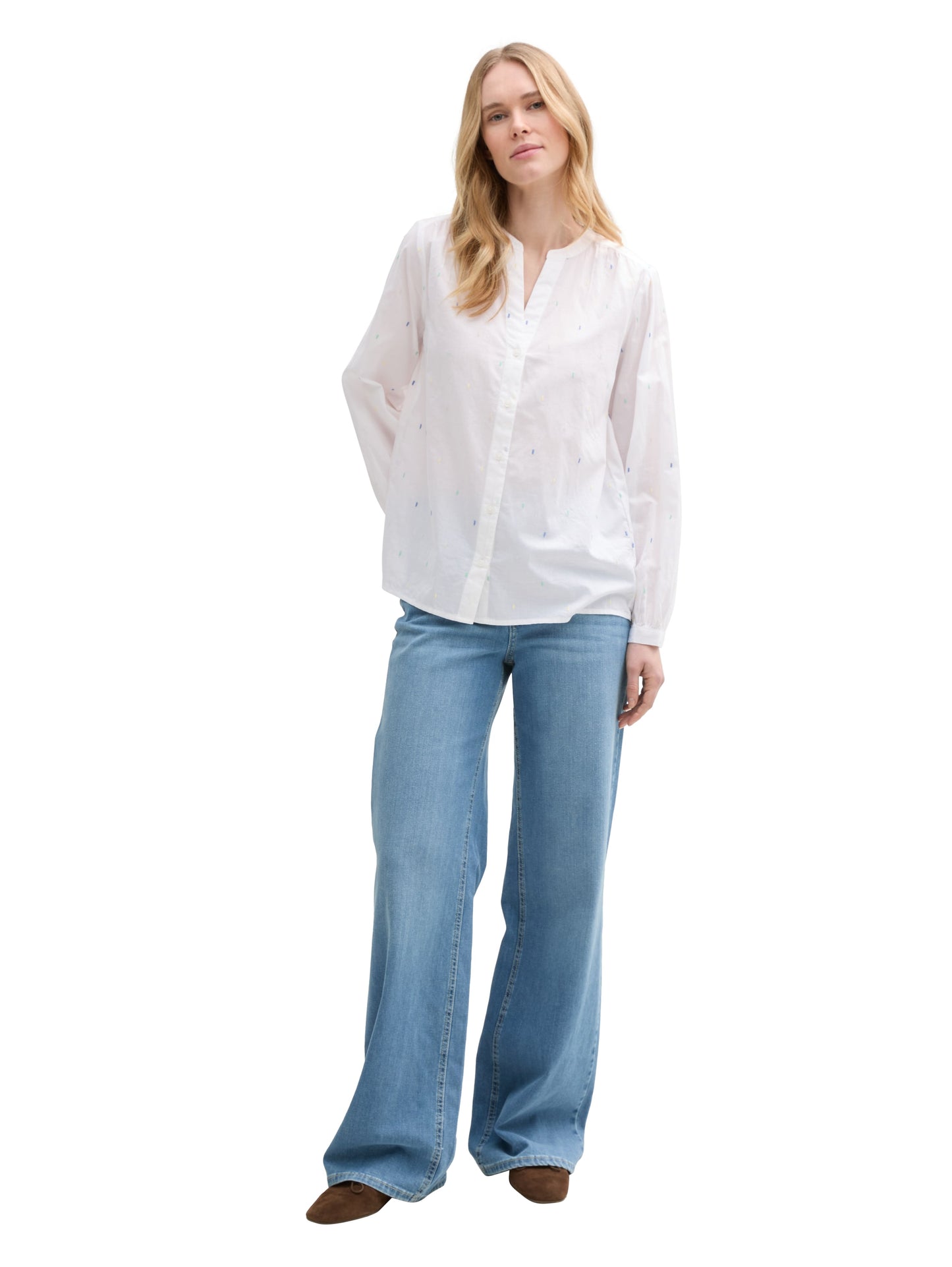 Bluse mit leichten Ballonärmeln