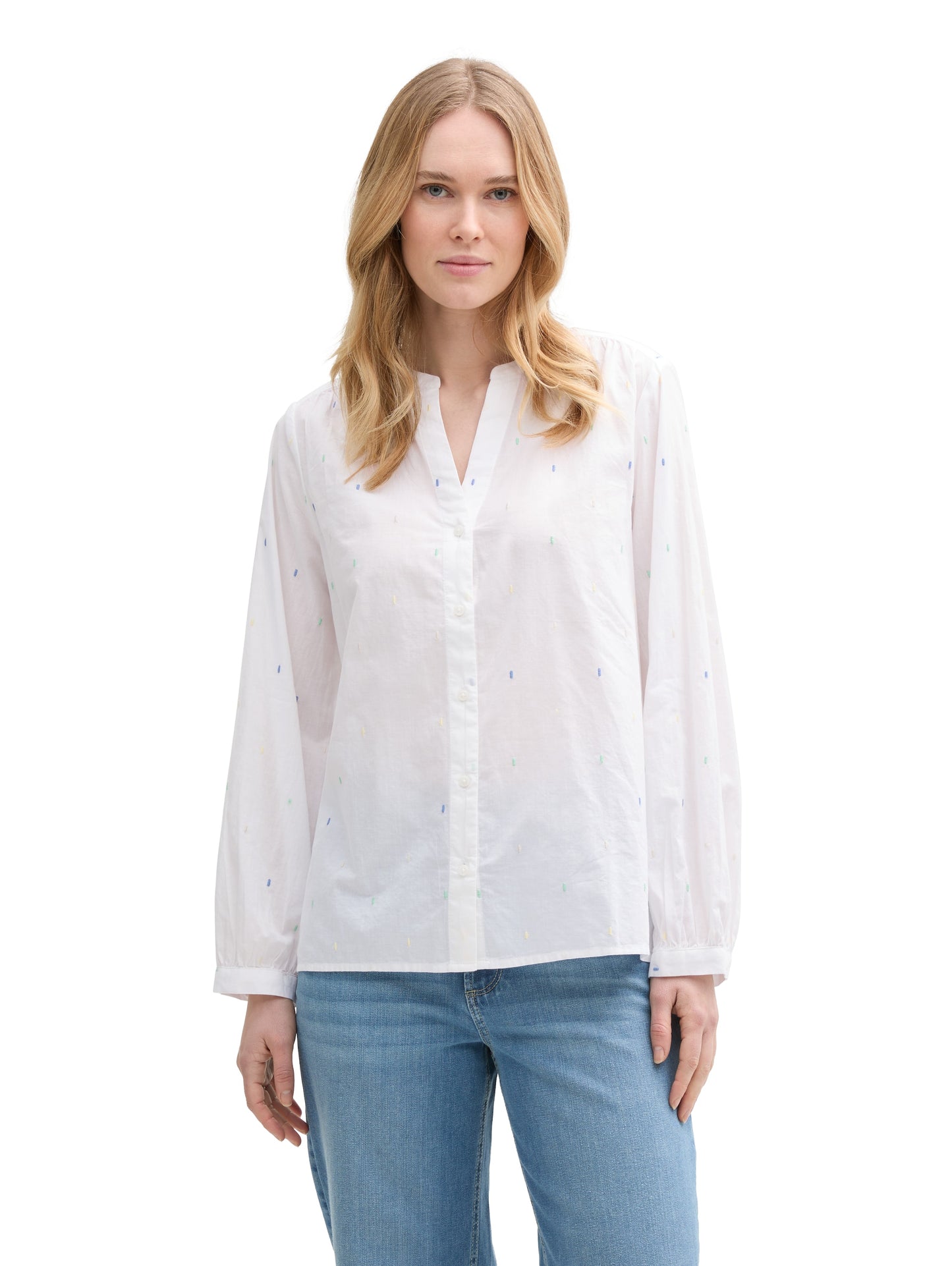 Bluse mit leichten Ballonärmeln
